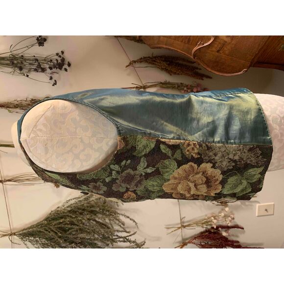 Notations Vintage Tapestry Vest Floral Earth Toned Buttoned Front Womens Small - Picture 4 of 8